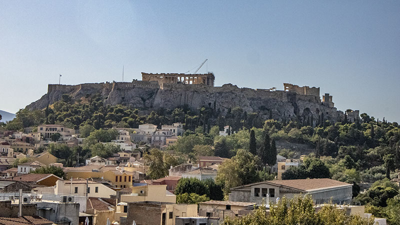 נוף מהמלון לאקרופוליס אתונה 