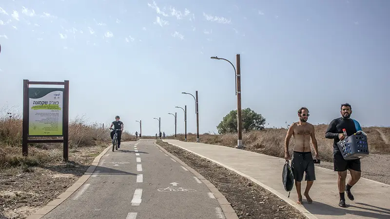 שבילי אופנים בחיפה פארק שקמונה