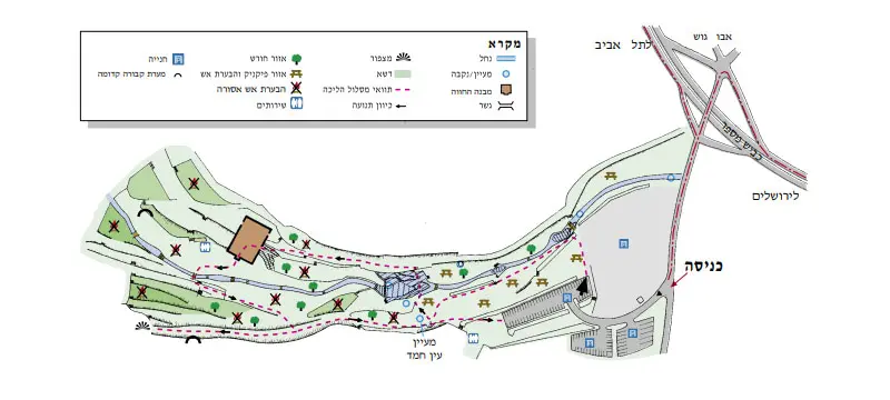 מפה גן לאומי עין חמד