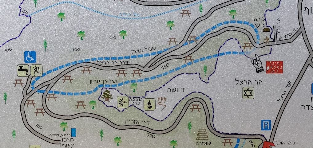 מפת מסלול שביל הארז