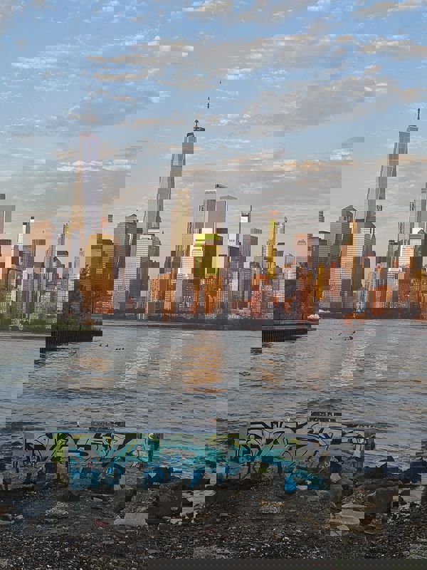 נוף של מנהטן מעבר להדסון, ג'רזי סיטי, ניו ג'רזי